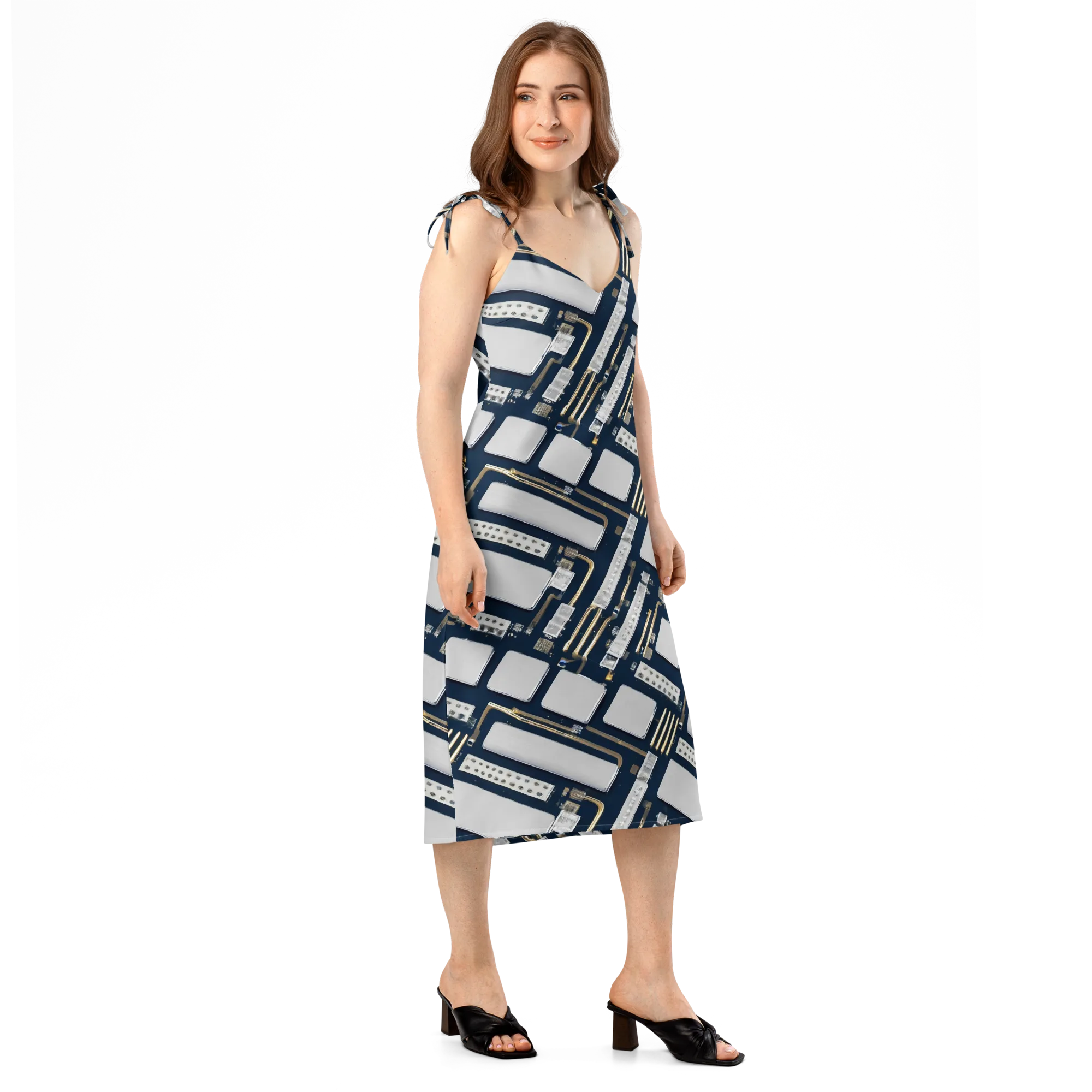 Aurum Interface on Slip Dress — Right Front