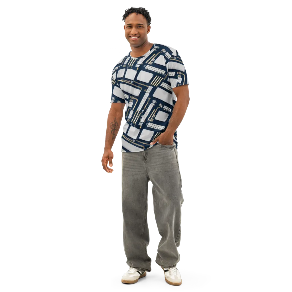Aurum Interface on Men's Cotton Crew Neck T-Shirt — Front