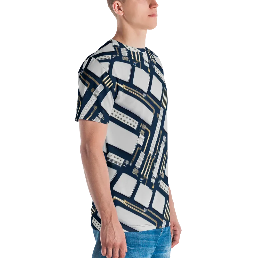 Aurum Interface on Men's Crew Neck T-Shirt — Right