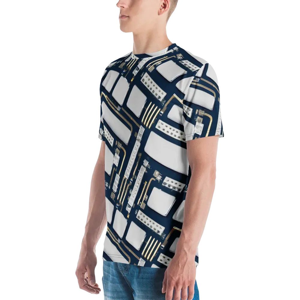 Aurum Interface on Men's Crew Neck T-Shirt — Left