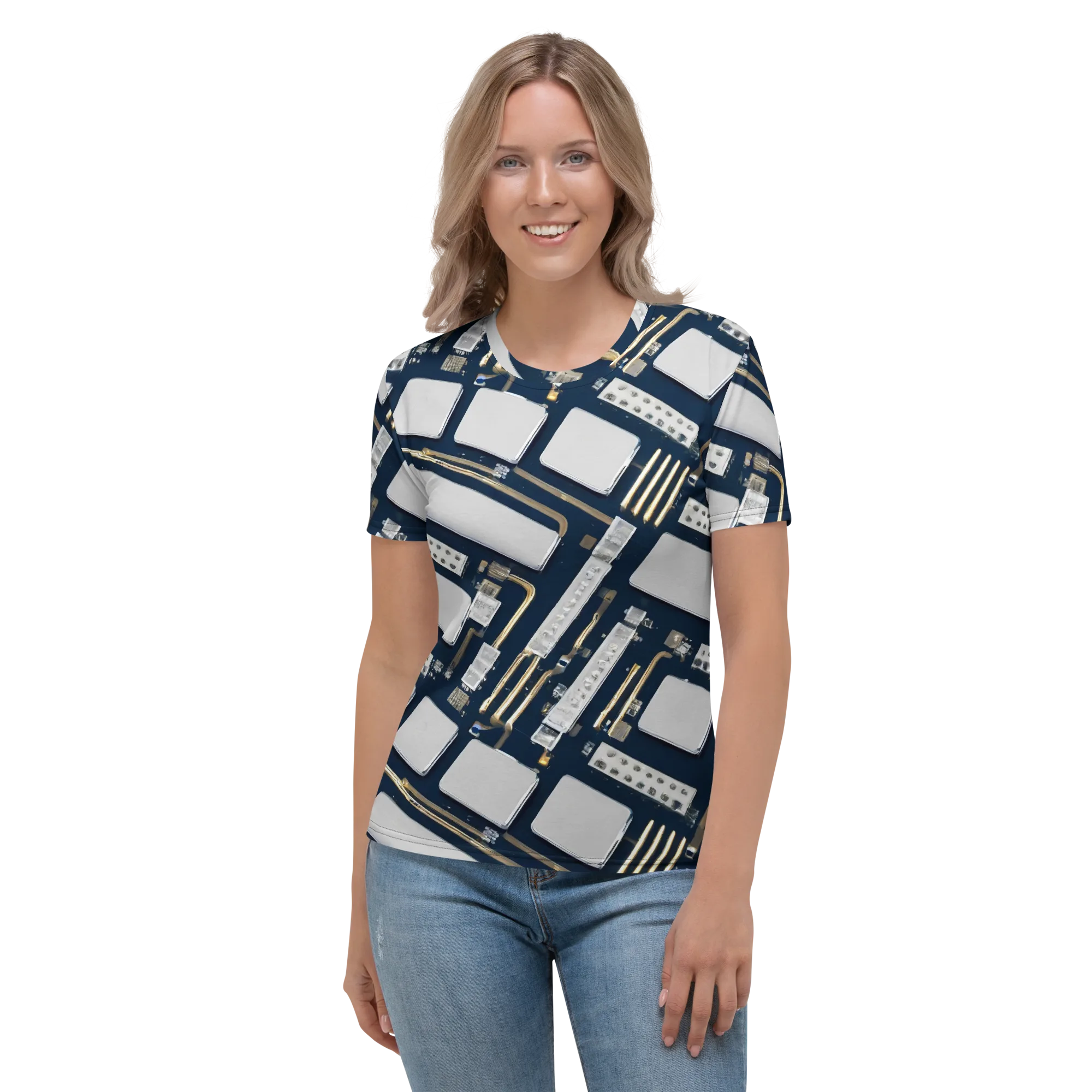 Aurum Interface on Women's Crew Neck T-Shirt — Front