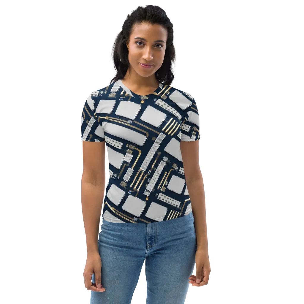 Aurum Interface on Women's Crew Neck T-Shirt — Print file