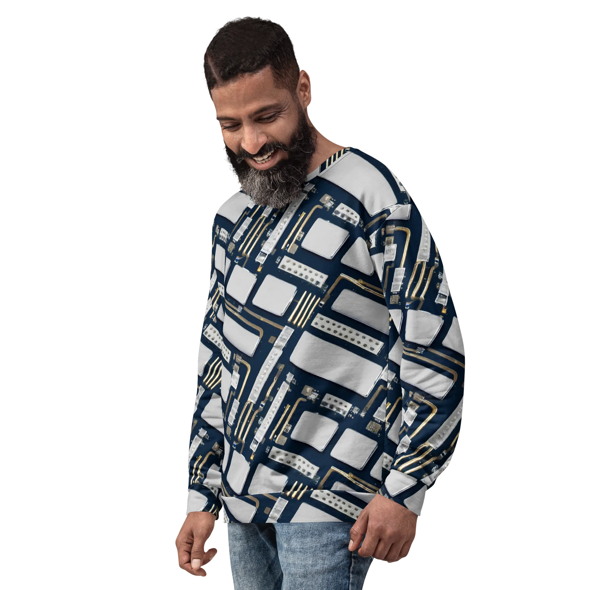 Aurum Interface on Sweatshirt — Left sleeve
