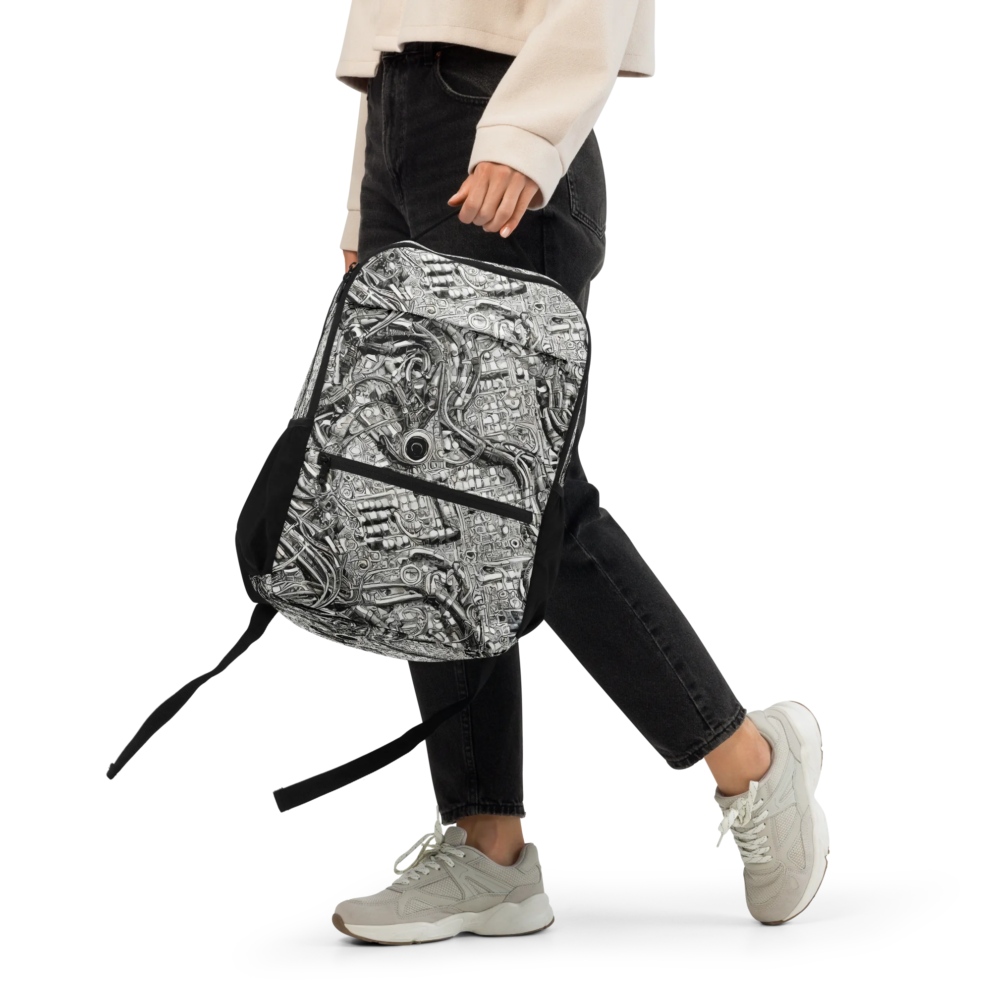 Chrome Labyrinth on Utility Backpack — Front 2