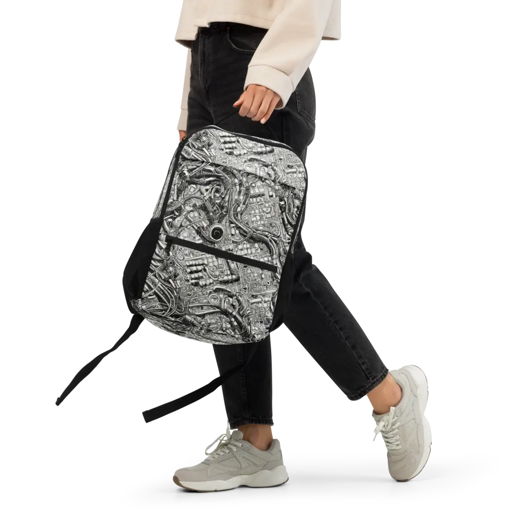 Chrome Labyrinth on Utility Backpack — Front 2
