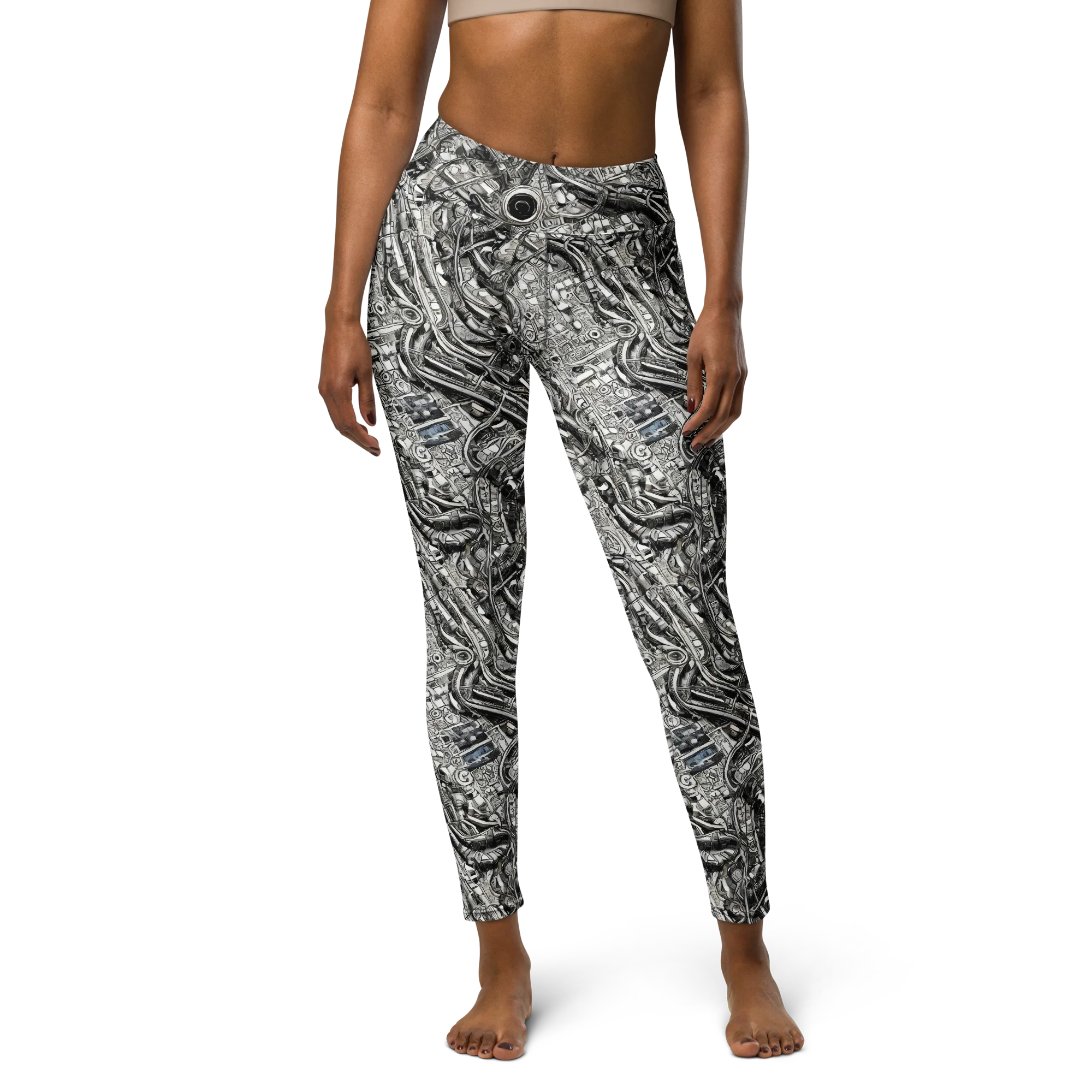 Chrome Labyrinth on Yoga Leggings — Print file