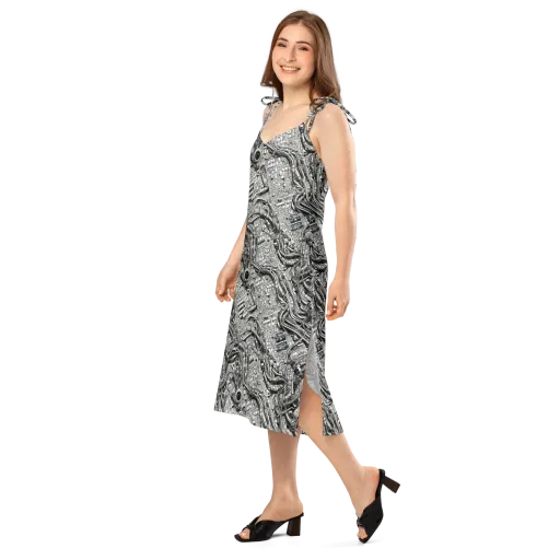 Chrome Labyrinth on a Slip Dress