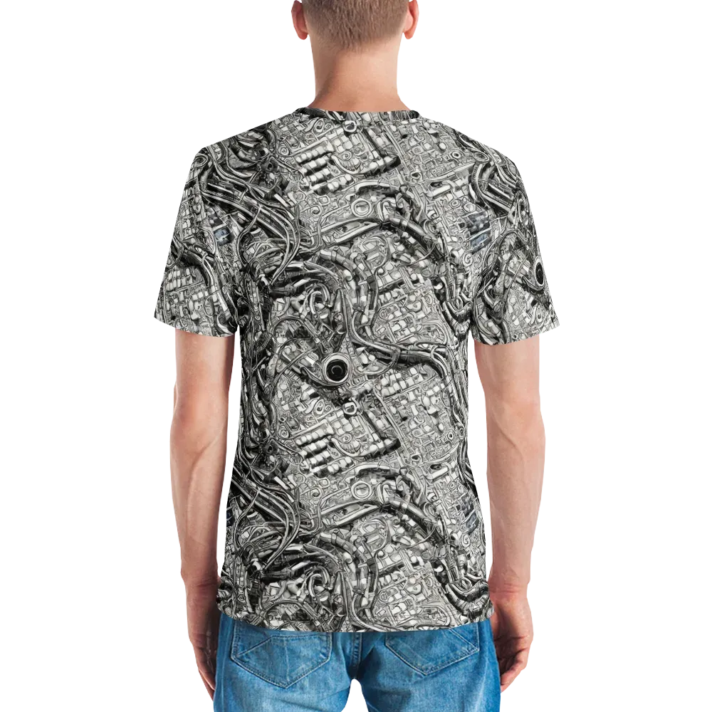 Chrome Labyrinth on Men's Crew Neck T-Shirt — Back