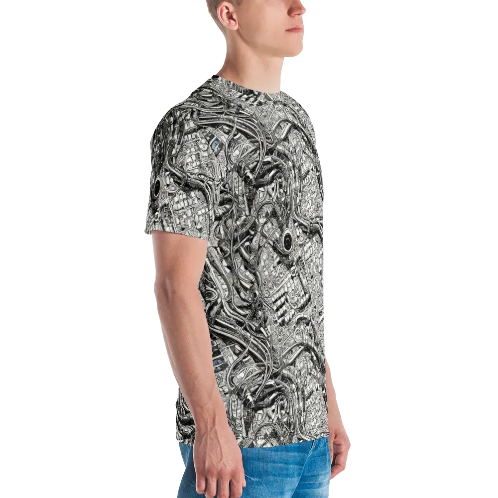 Chrome Labyrinth on Men's Crew Neck T-Shirt — Right
