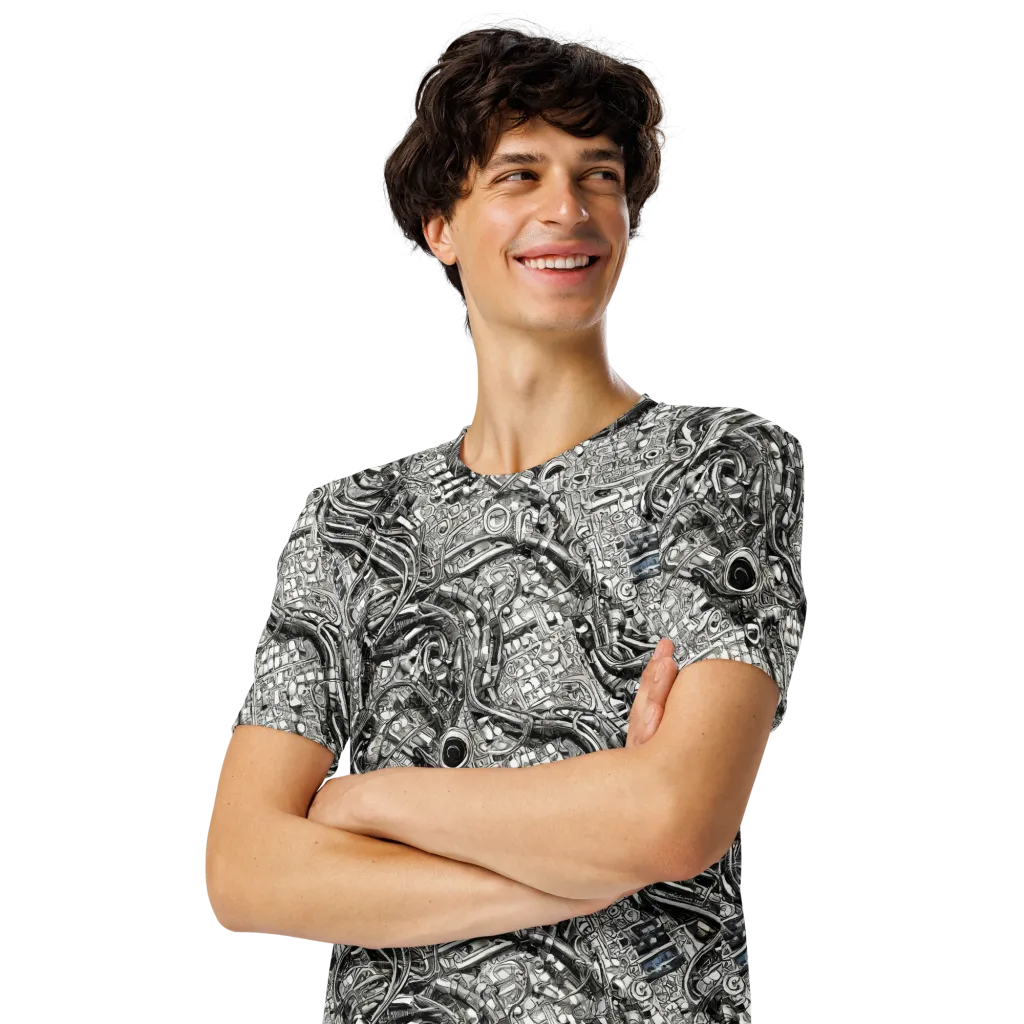 Chrome Labyrinth on Men's Crew Neck T-Shirt — Front print