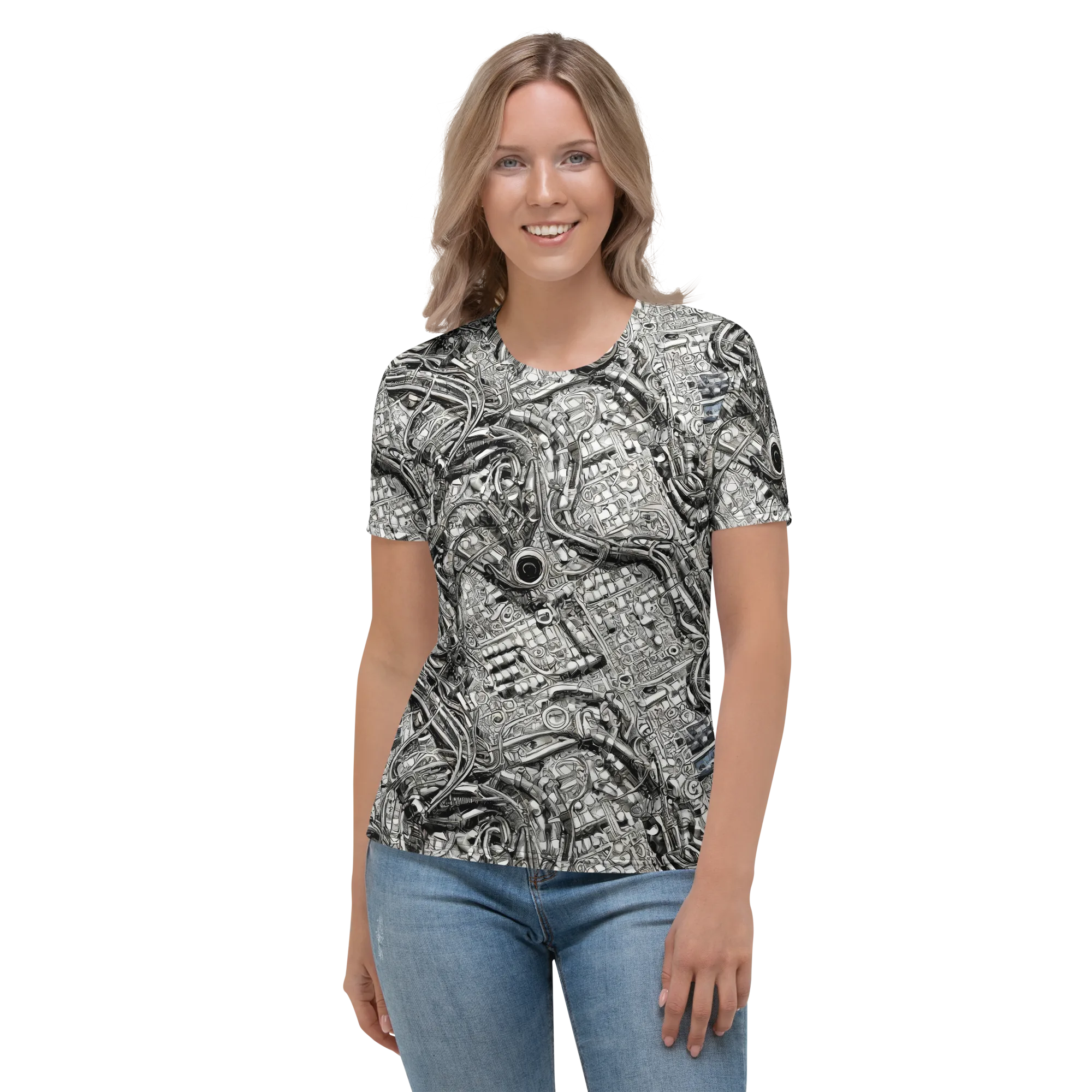 Chrome Labyrinth on Women's Crew Neck T-Shirt — Front