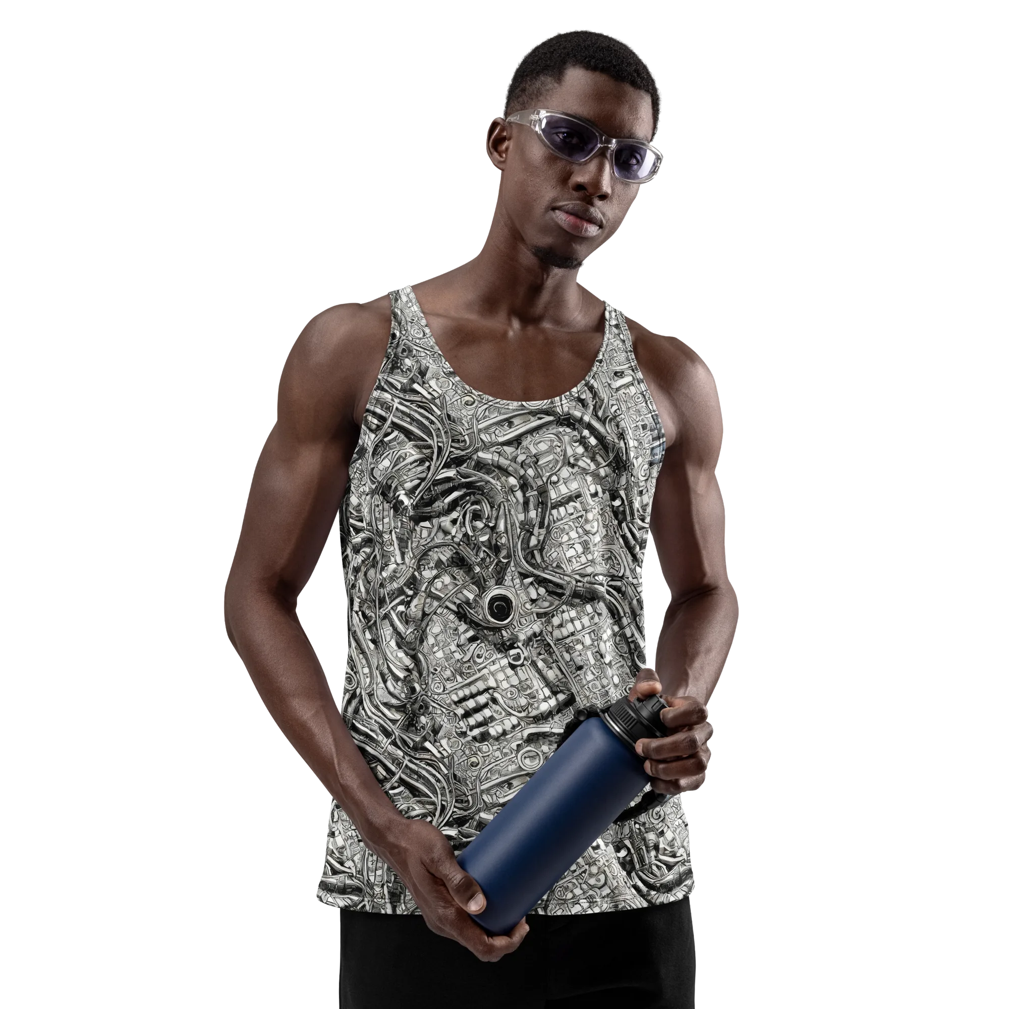 Chrome Labyrinth on Men's Tank Top — Front print