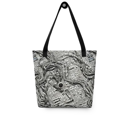 Chrome Labyrinth on a Tote Bag