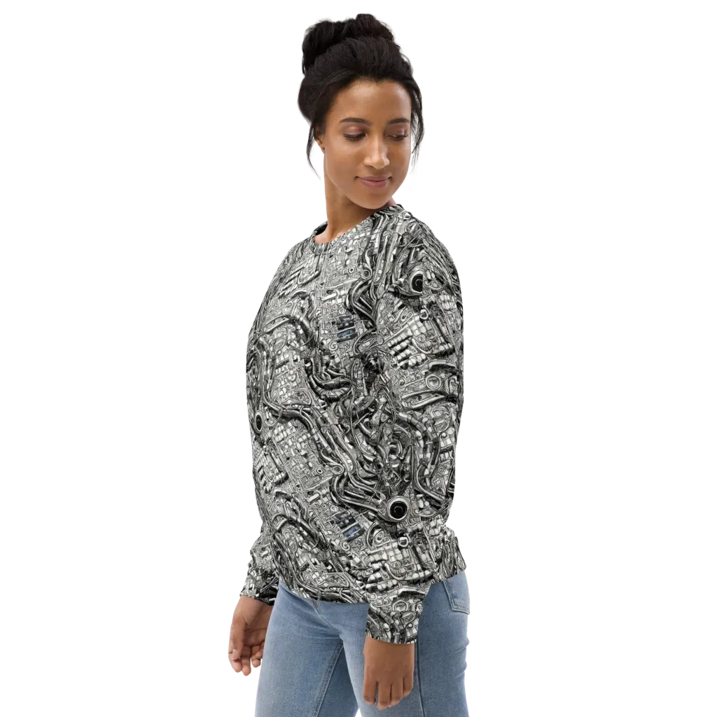 Chrome Labyrinth on Sweatshirt — Left sleeve