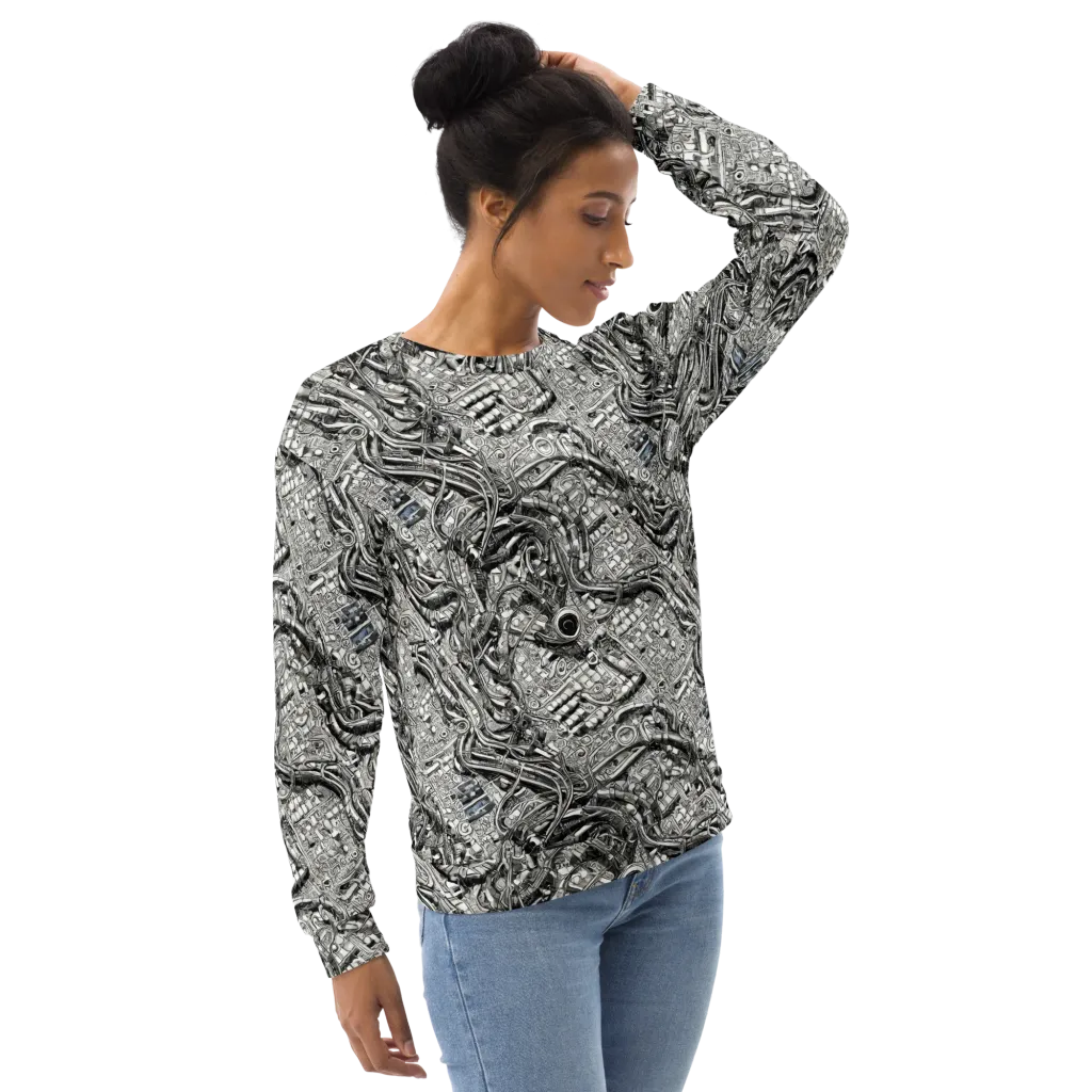 Chrome Labyrinth on Sweatshirt — Right sleeve