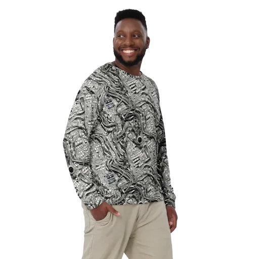 Chrome Labyrinth on a Sweatshirt