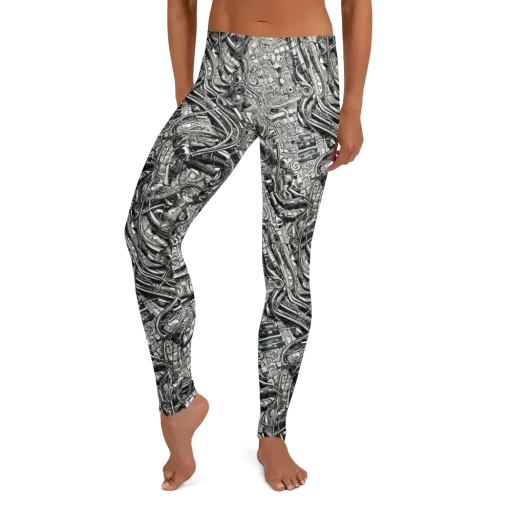 Chrome Labyrinth on a Leggings