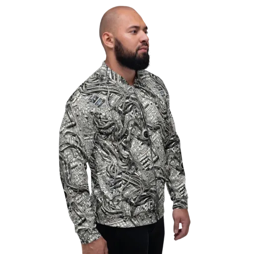 Chrome Labyrinth on a Bomber Jacket
