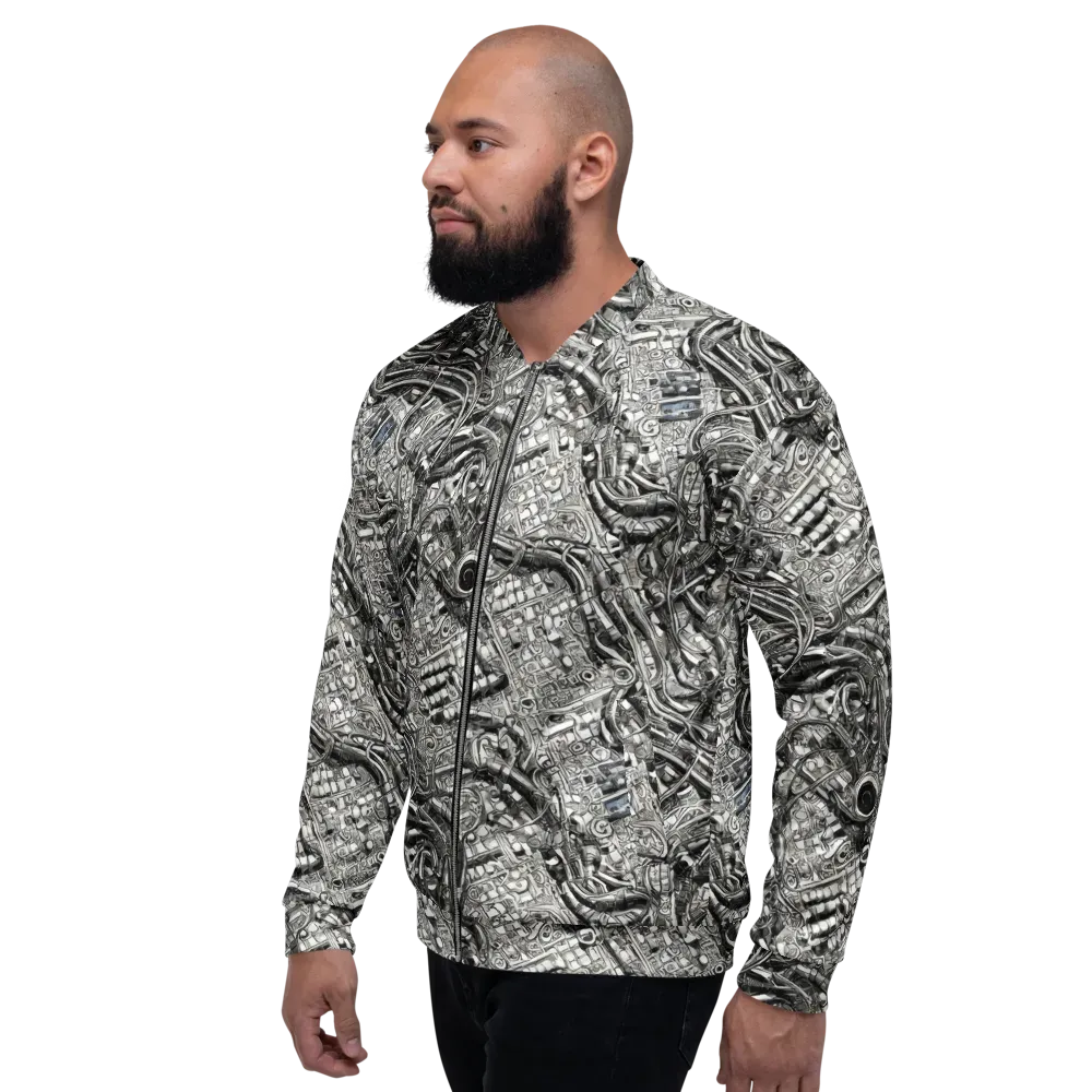 Chrome Labyrinth on Bomber Jacket — Left