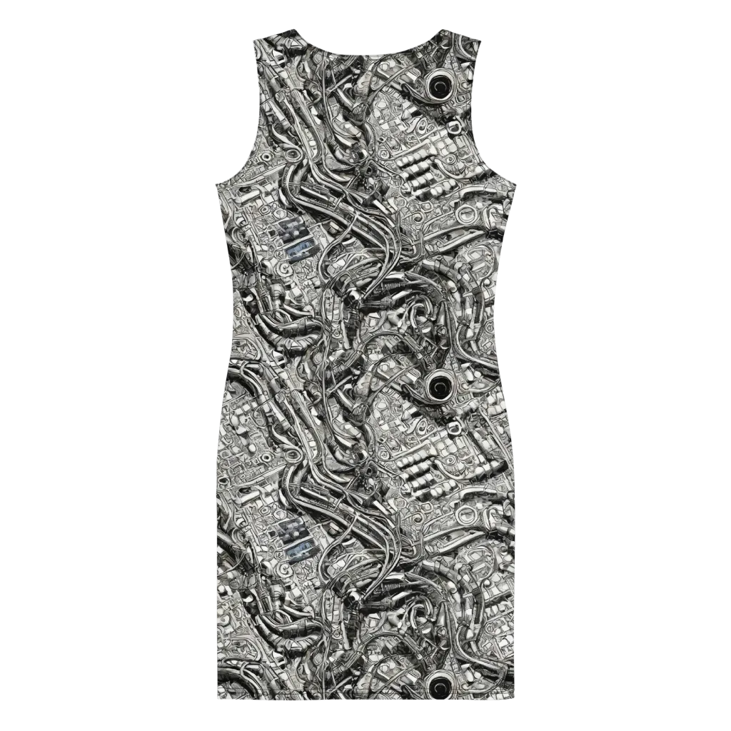 Chrome Labyrinth on Bodycon Dress — Print file