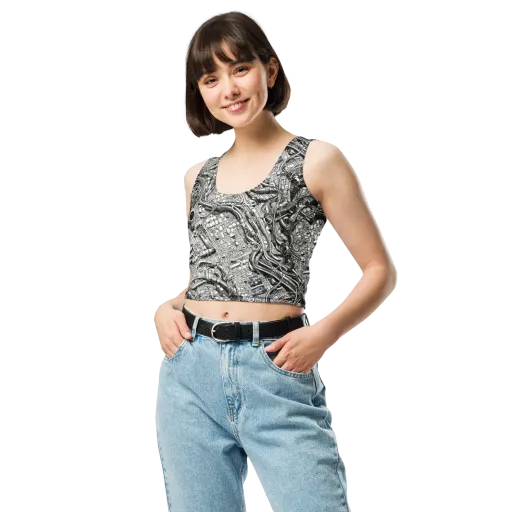 Chrome Labyrinth on a Crop Top