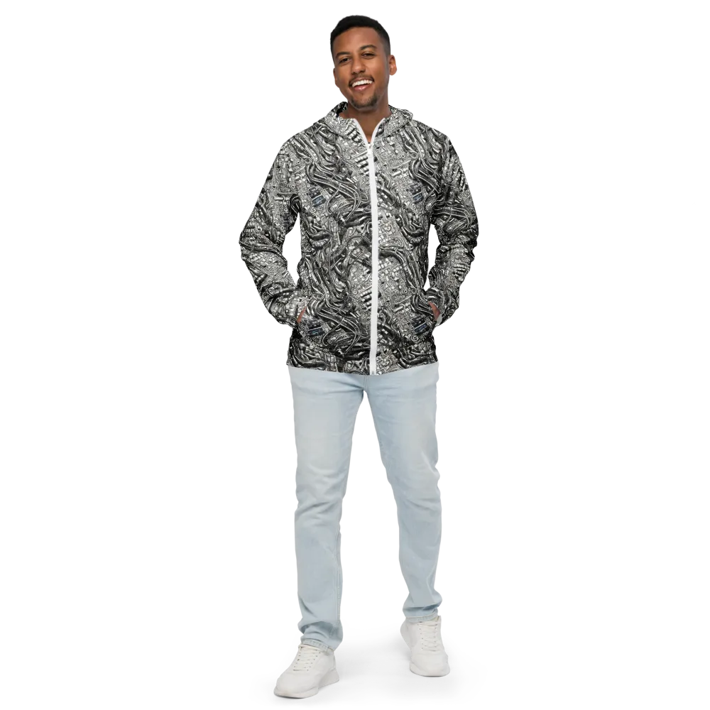 Chrome Labyrinth on Men's Windbreaker — Front