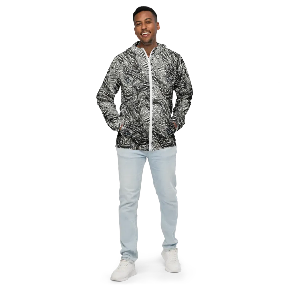 Chrome Labyrinth on Men's Windbreaker — Front