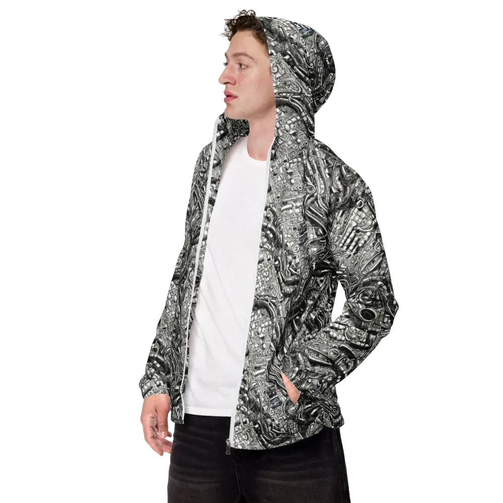Chrome Labyrinth on Men's Windbreaker — Left Front