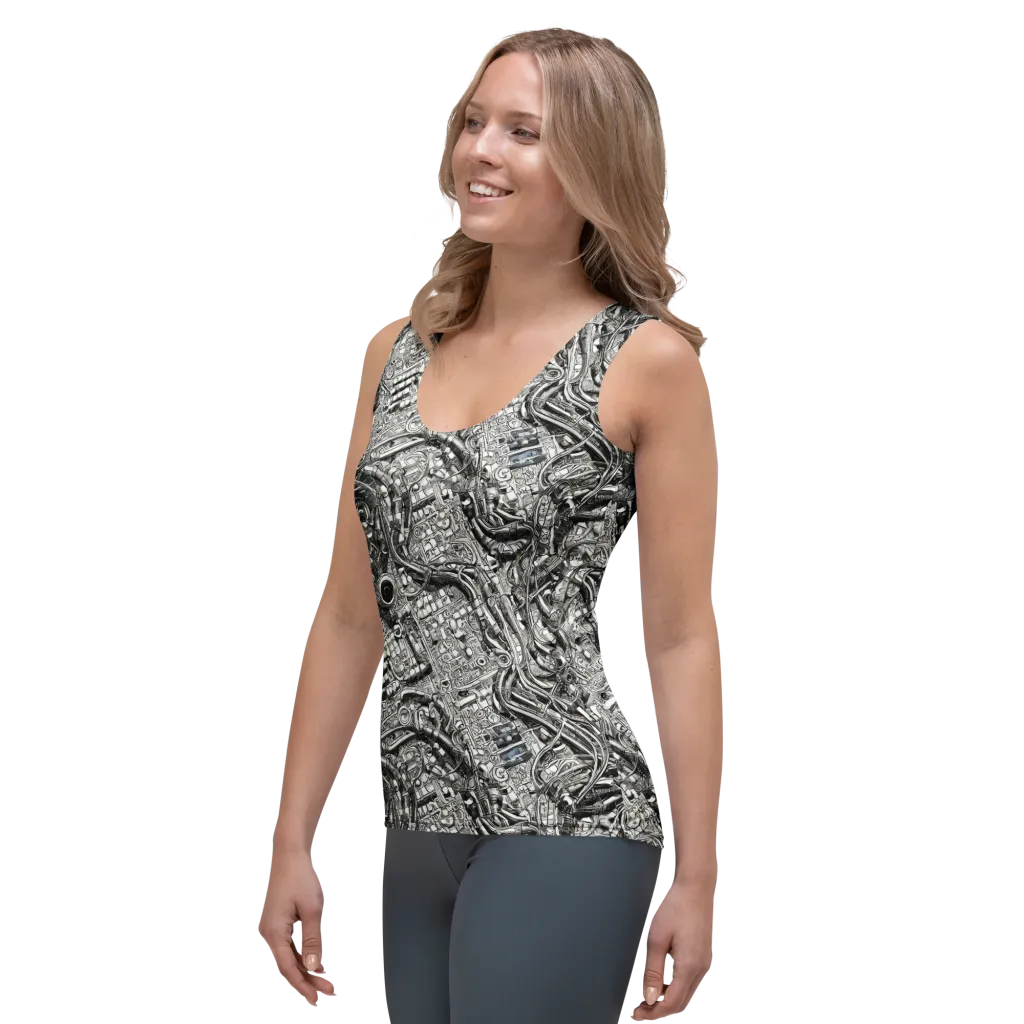 Chrome Labyrinth on Women's Tank Top — Left Front