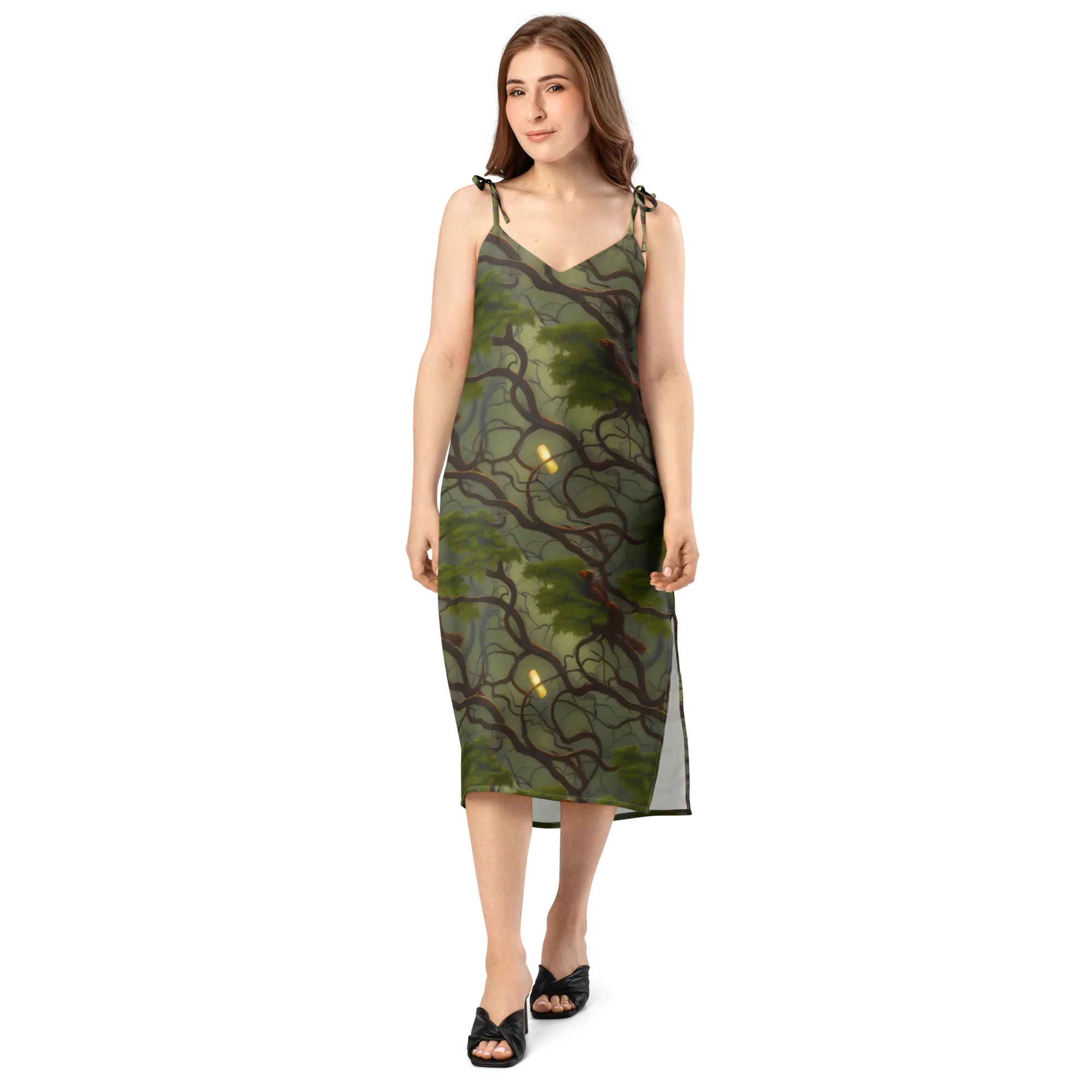 Mosslight Canopy on Slip Dress — Front