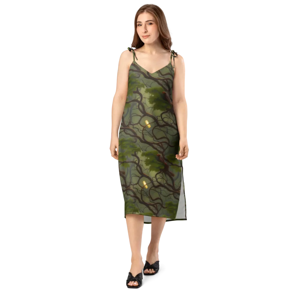 Mosslight Canopy on Slip Dress — Front
