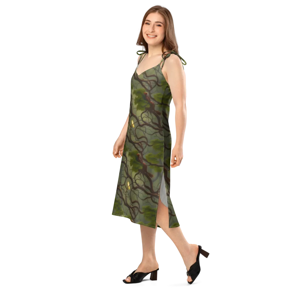 Mosslight Canopy on Slip Dress — Left Front