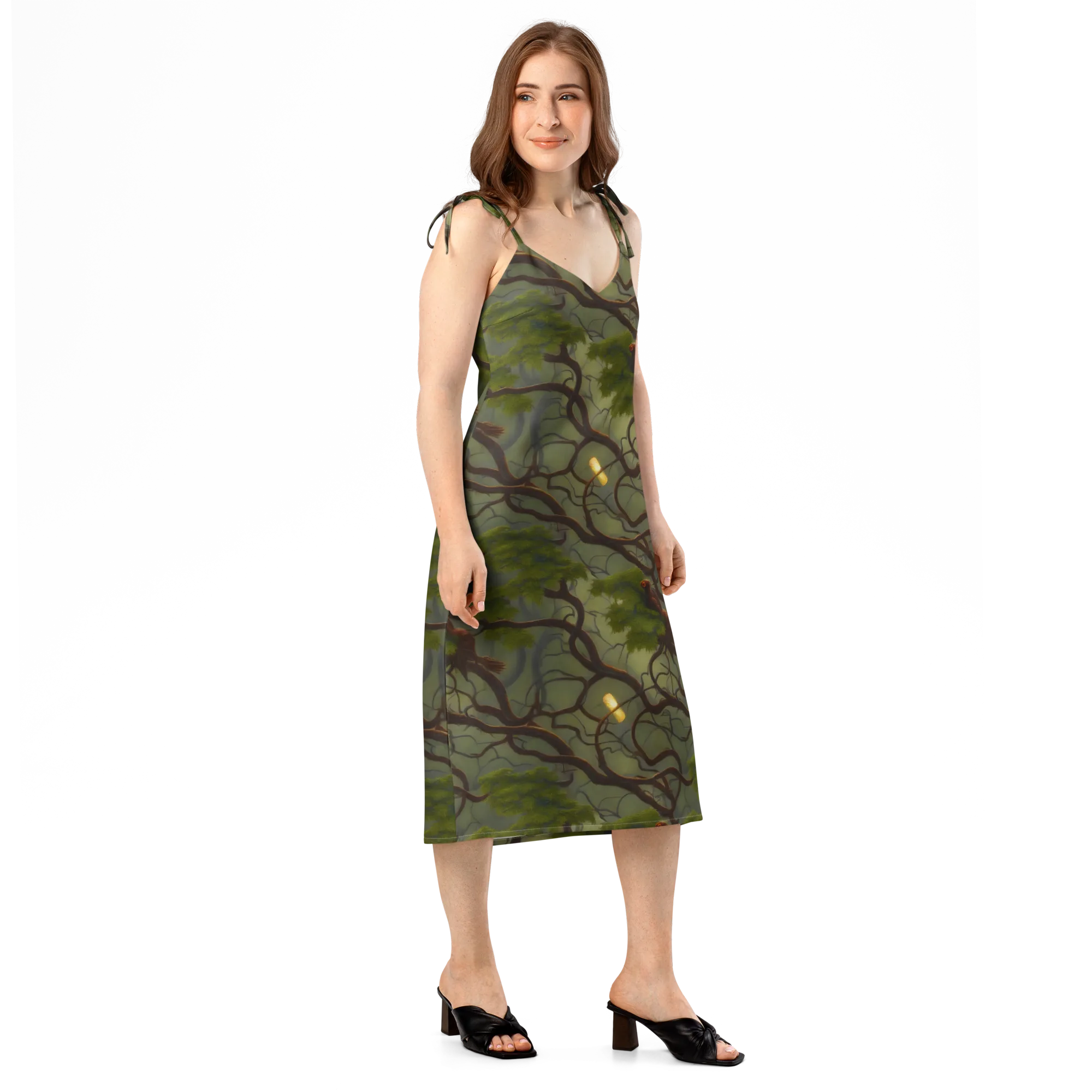 Mosslight Canopy on Slip Dress — Right Front