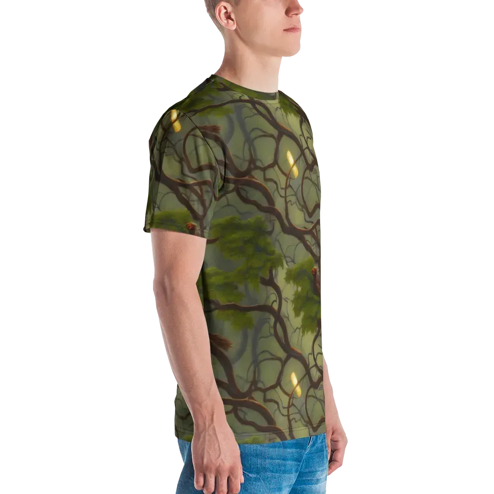 Mosslight Canopy on Men's Crew Neck T-Shirt — Right