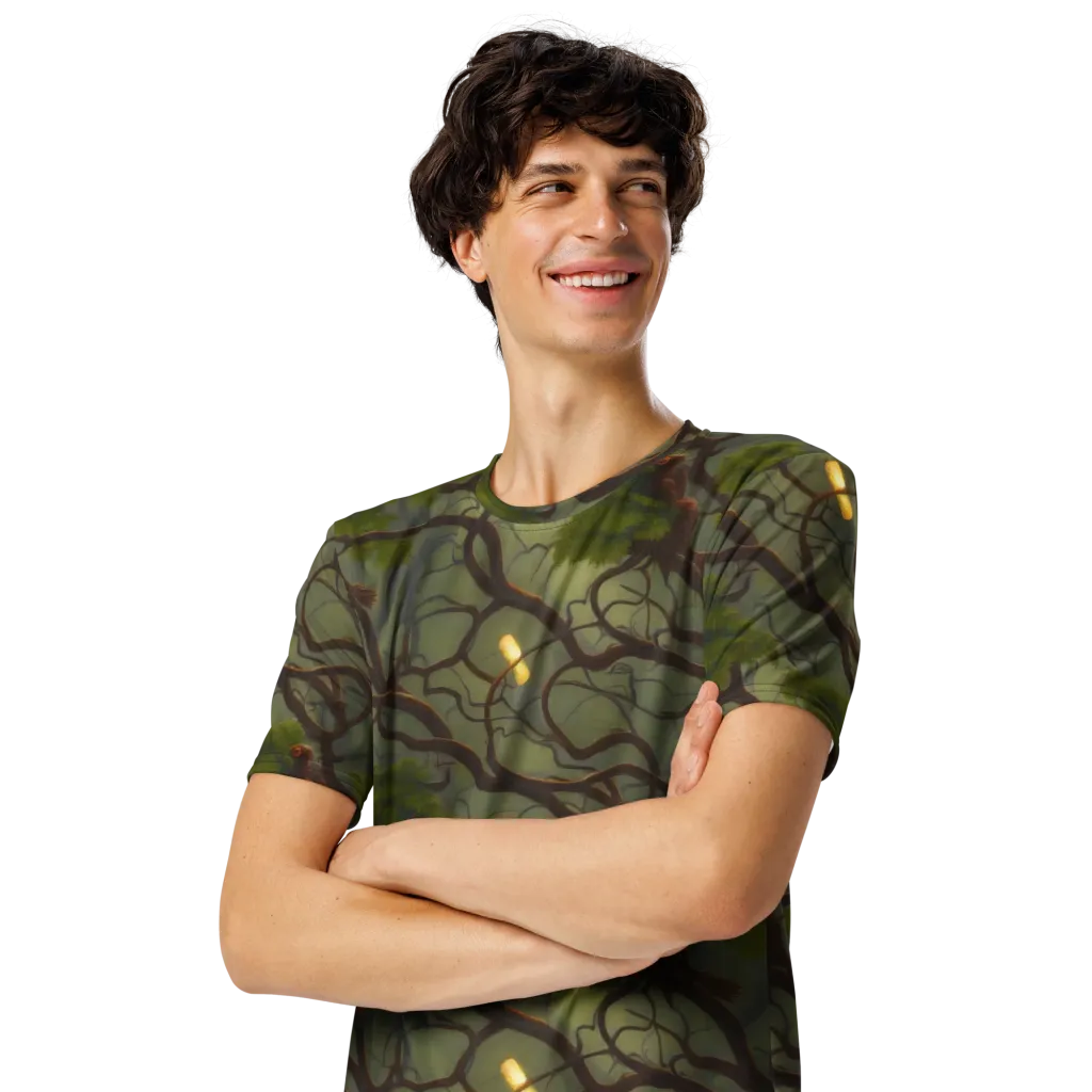 Mosslight Canopy on Men's Crew Neck T-Shirt — Front print