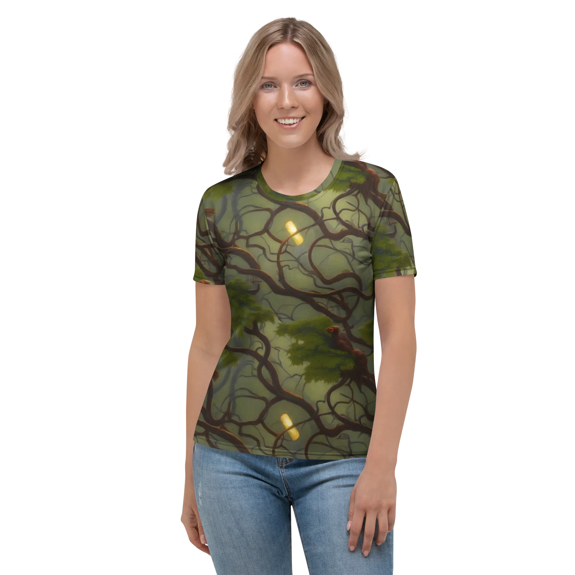 Mosslight Canopy on Women's Crew Neck T-Shirt — Front