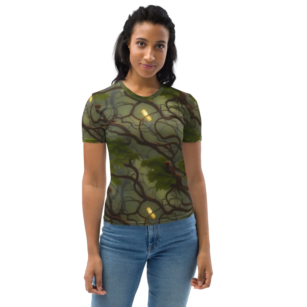 Mosslight Canopy on Women's Crew Neck T-Shirt — Print file