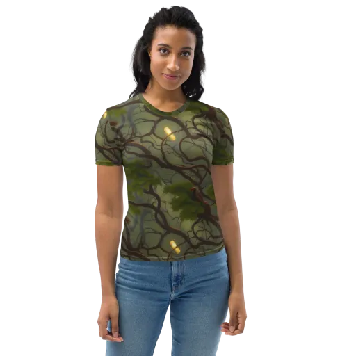 Mosslight Canopy on a Women's Crew Neck T-Shirt
