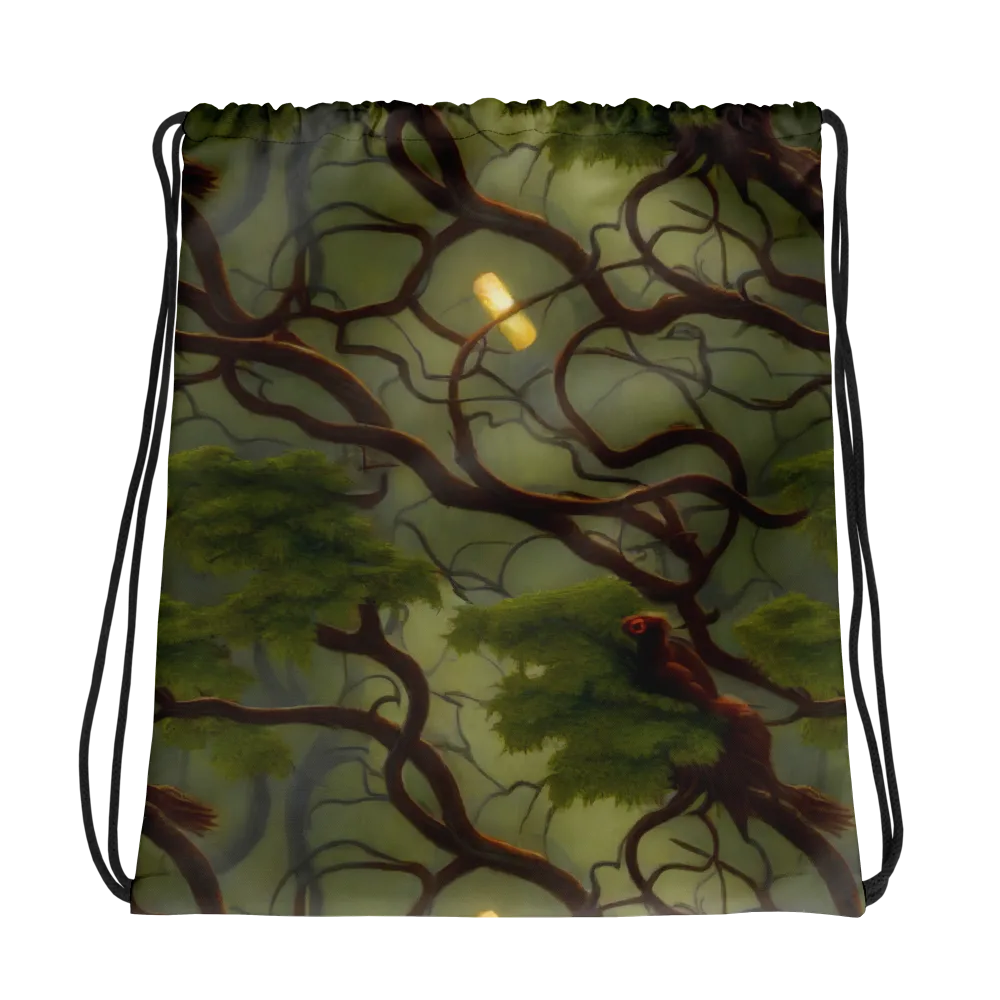 Mosslight Canopy on Drawstring Bag — Mockup