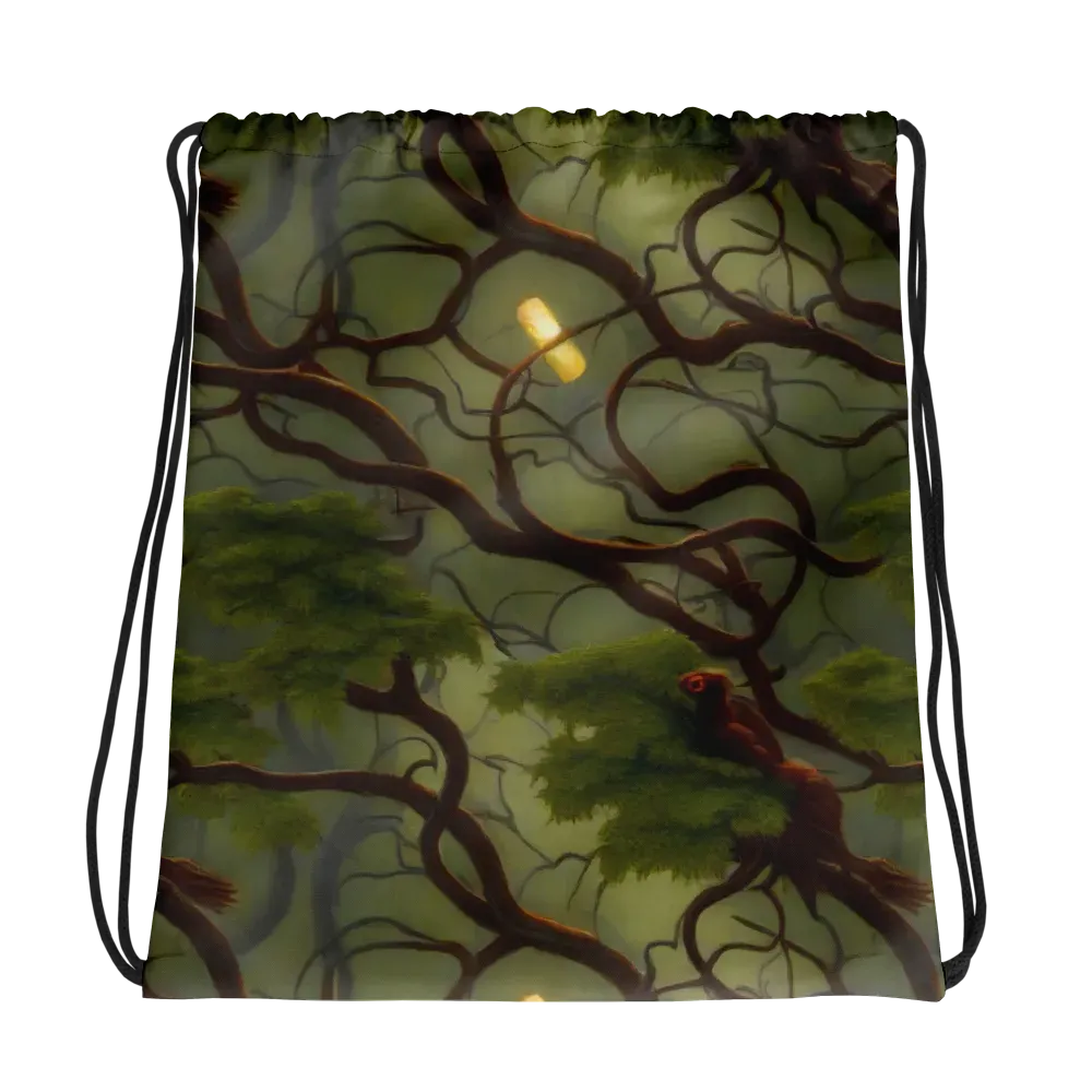 Mosslight Canopy on Drawstring Bag — Mockup