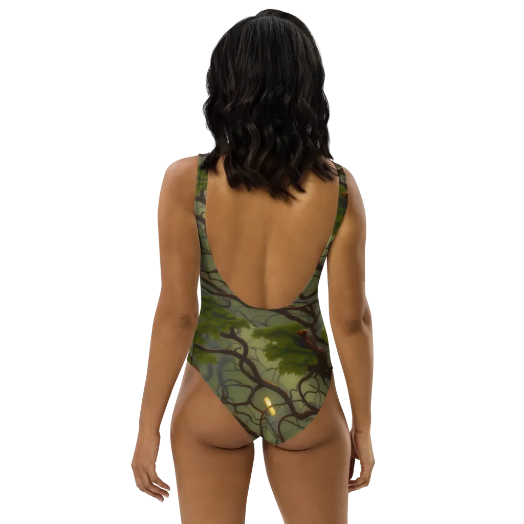 Mosslight Canopy on One-Piece Swimsuit — Back print