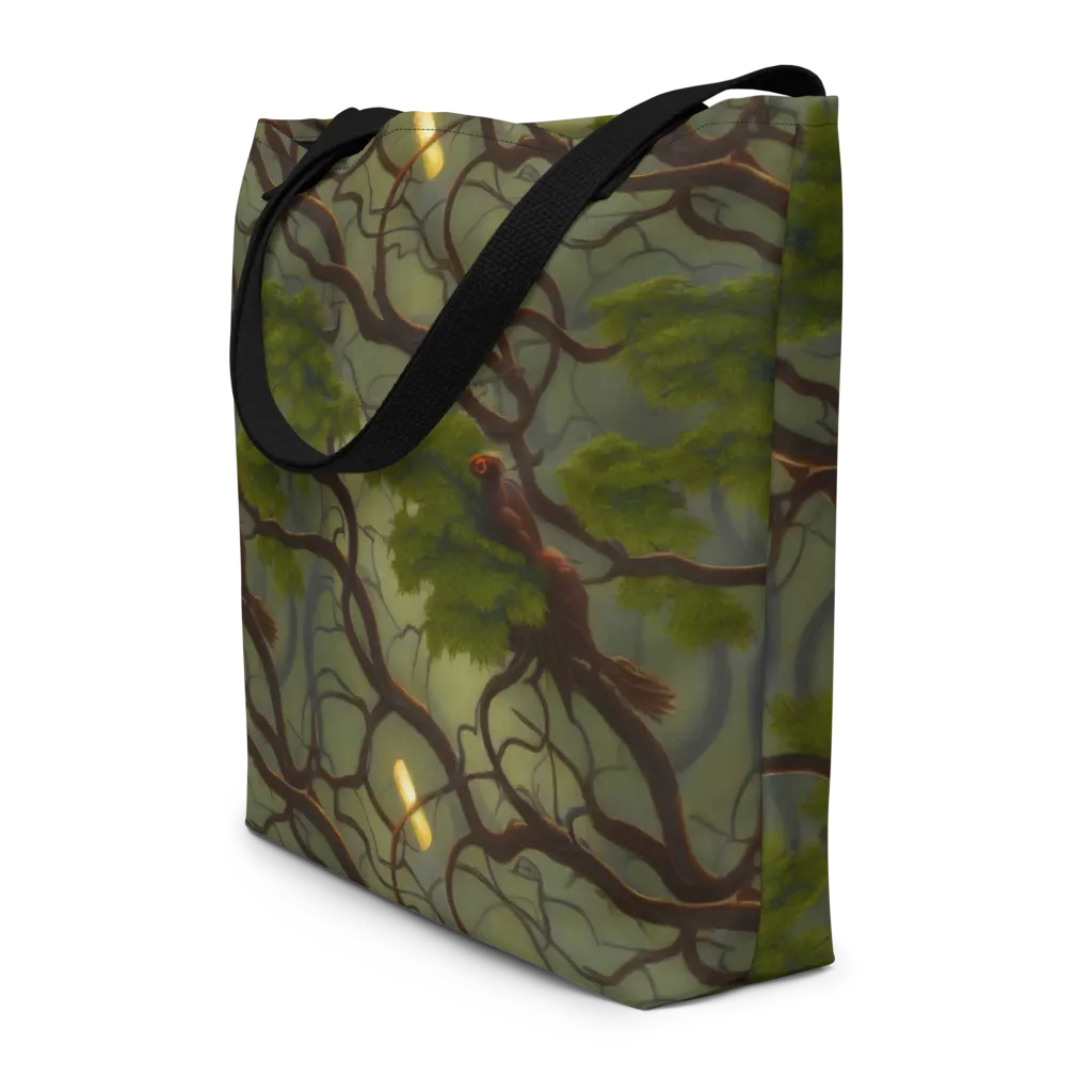 Mosslight Canopy on Large Tote Bag W/ Pocket — Print file