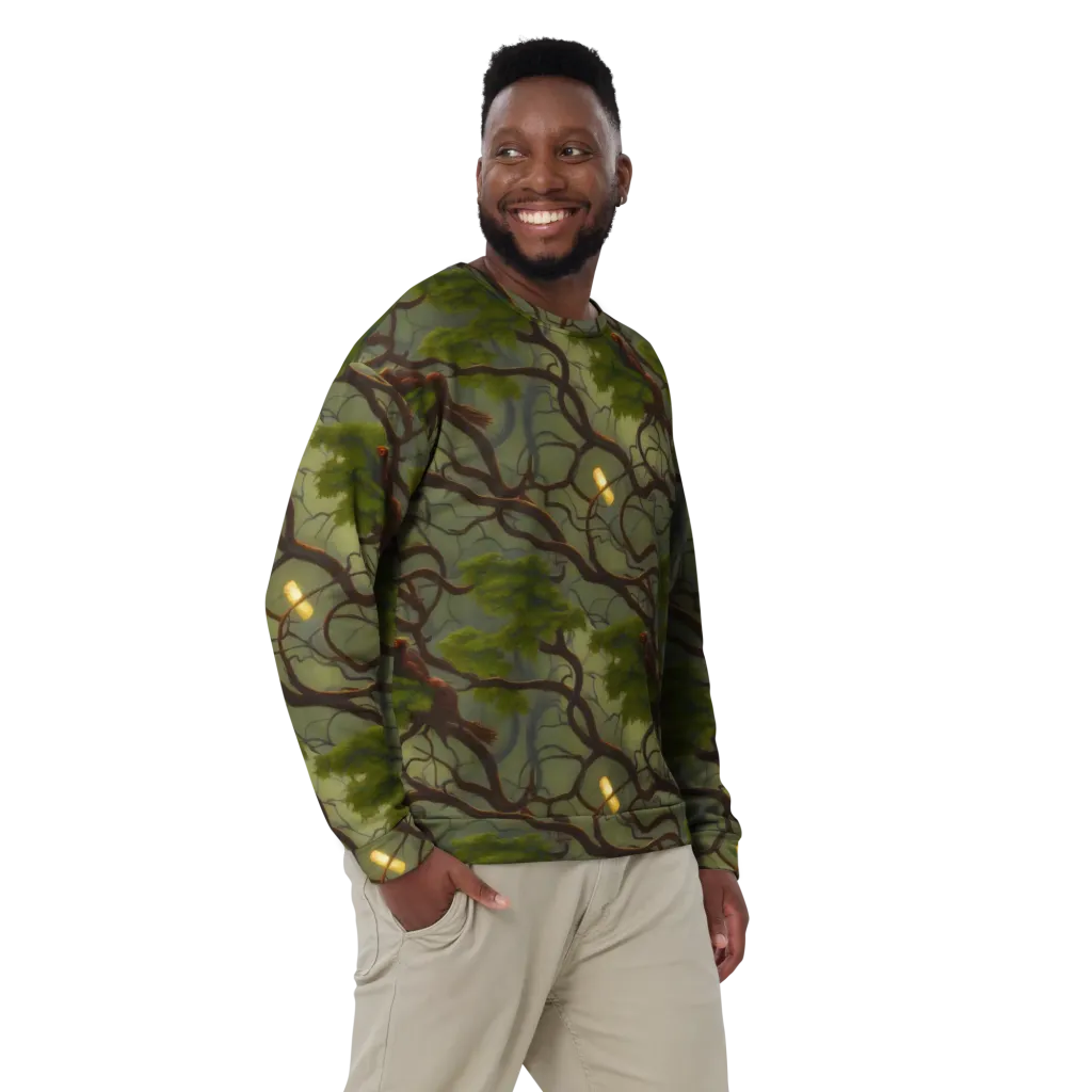 Mosslight Canopy on Sweatshirt — Front print