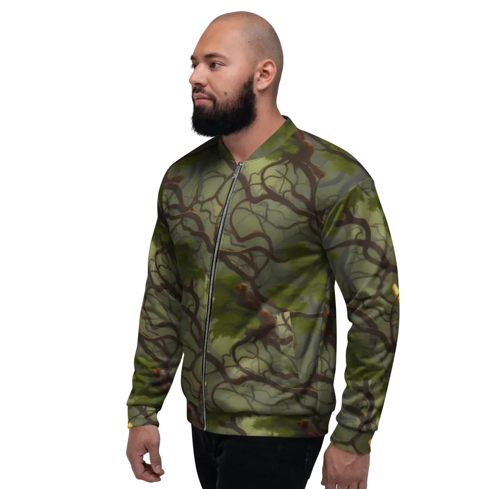 Mosslight Canopy on Bomber Jacket — Left