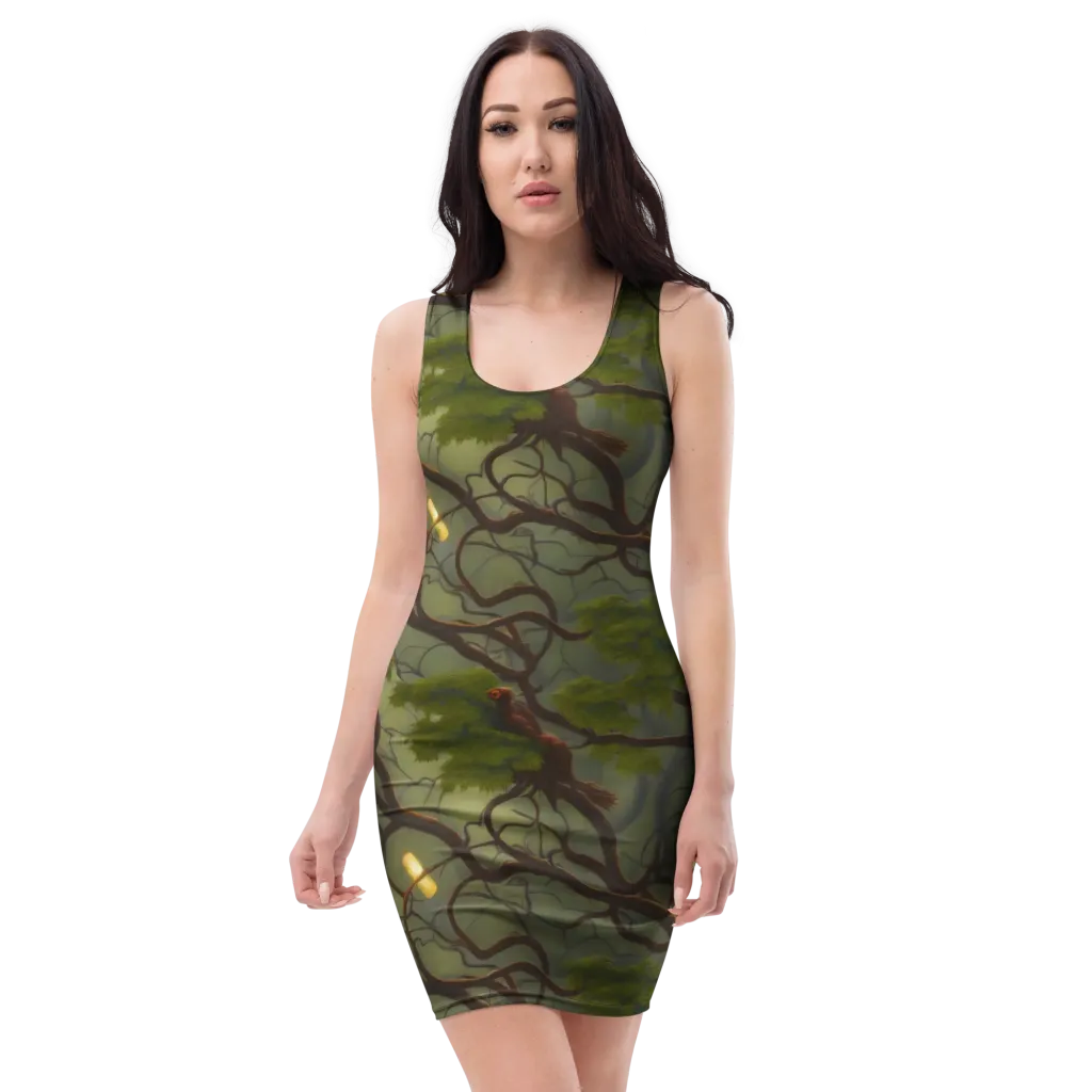 Mosslight Canopy on Bodycon Dress — Front