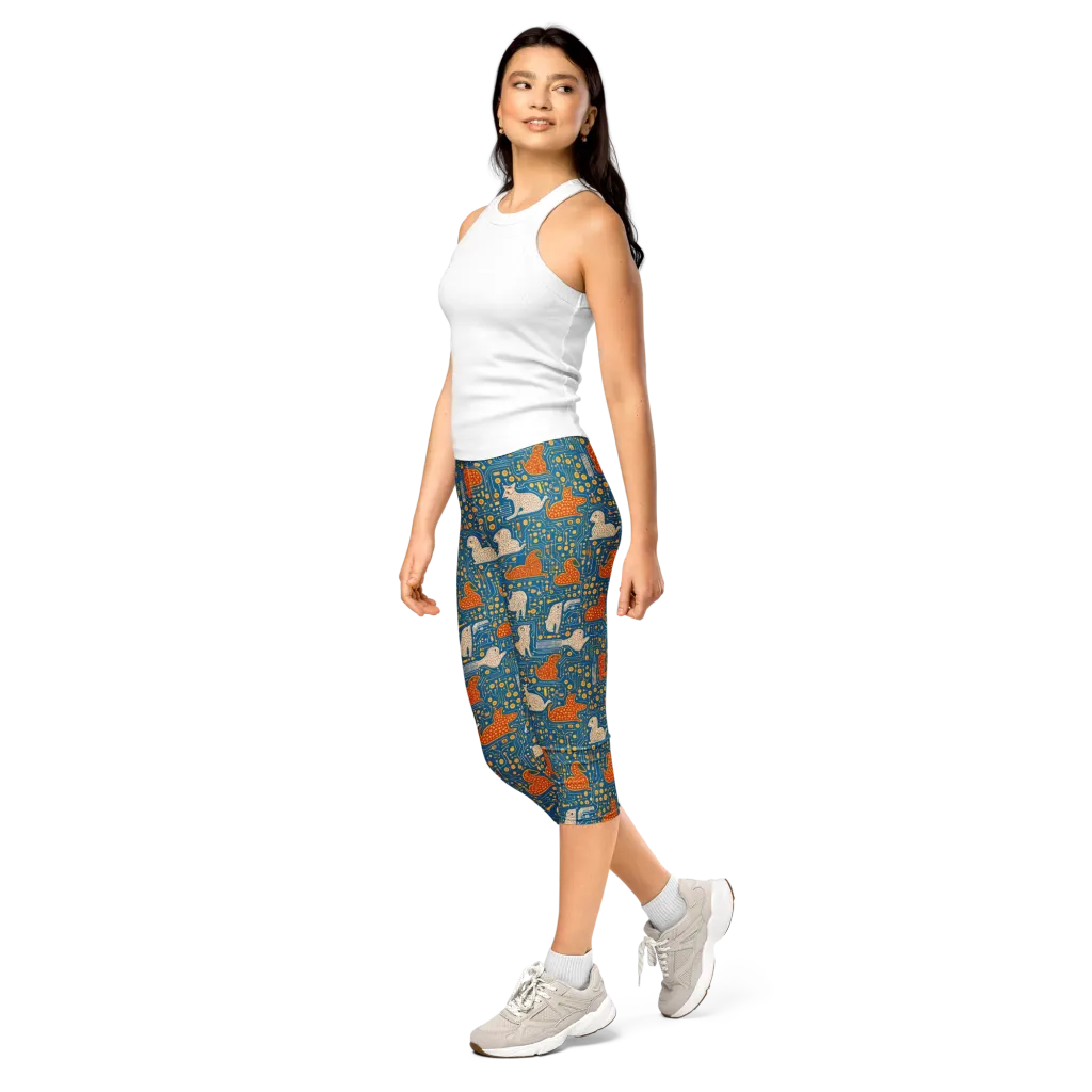 Copper Circuit Warren on Capri Leggings — Print file