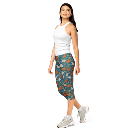 Copper Circuit Warren on a Capri Leggings