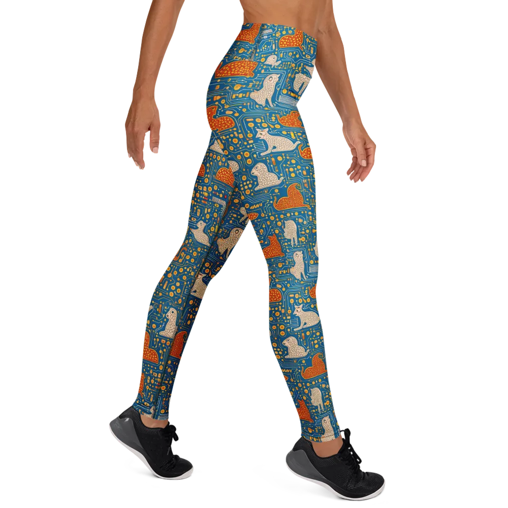 Copper Circuit Warren on Yoga Leggings — Front waist