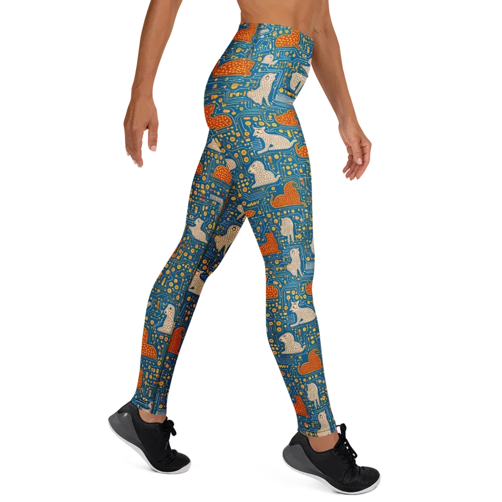 Copper Circuit Warren on Yoga Leggings — Front waist