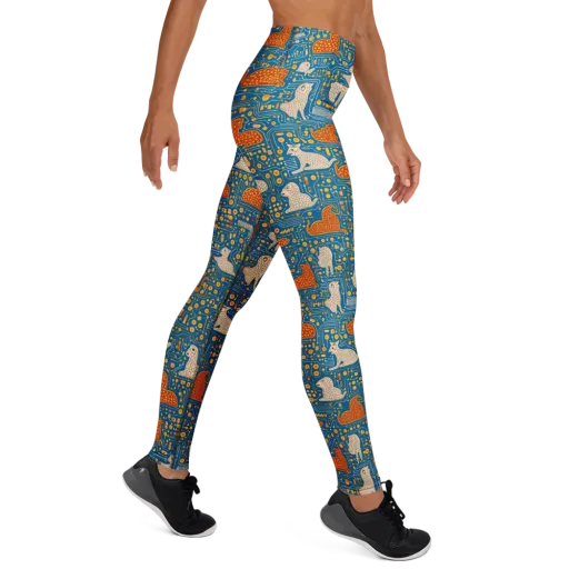 Copper Circuit Warren on a Yoga Leggings